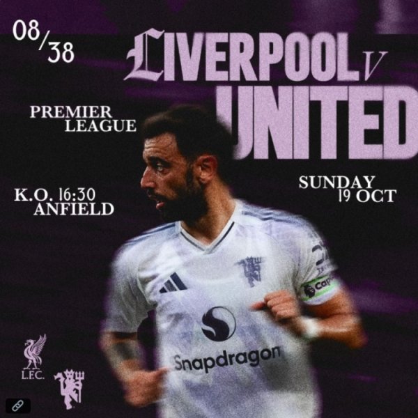 曼联晒海报预热双红会：B费单人出镜